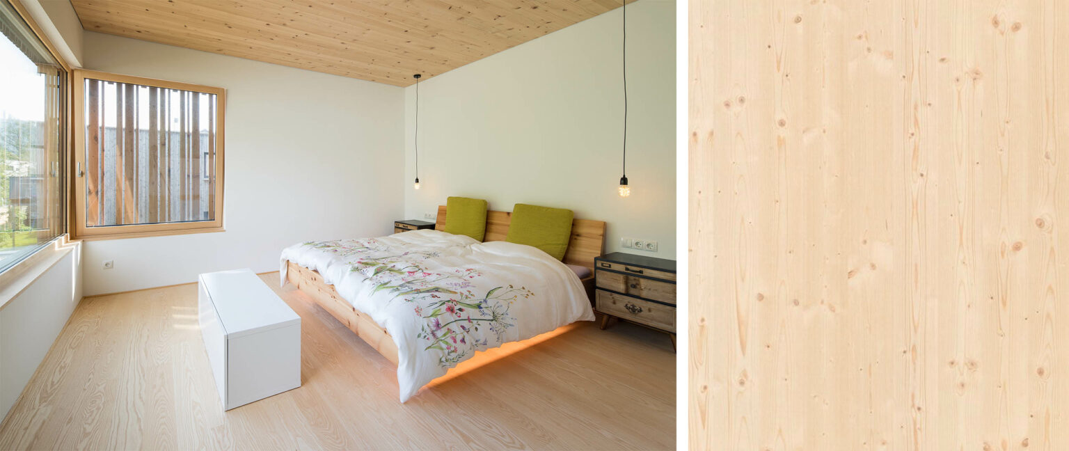 Schlafzimmer im Wohnhaus REA in Hohenems