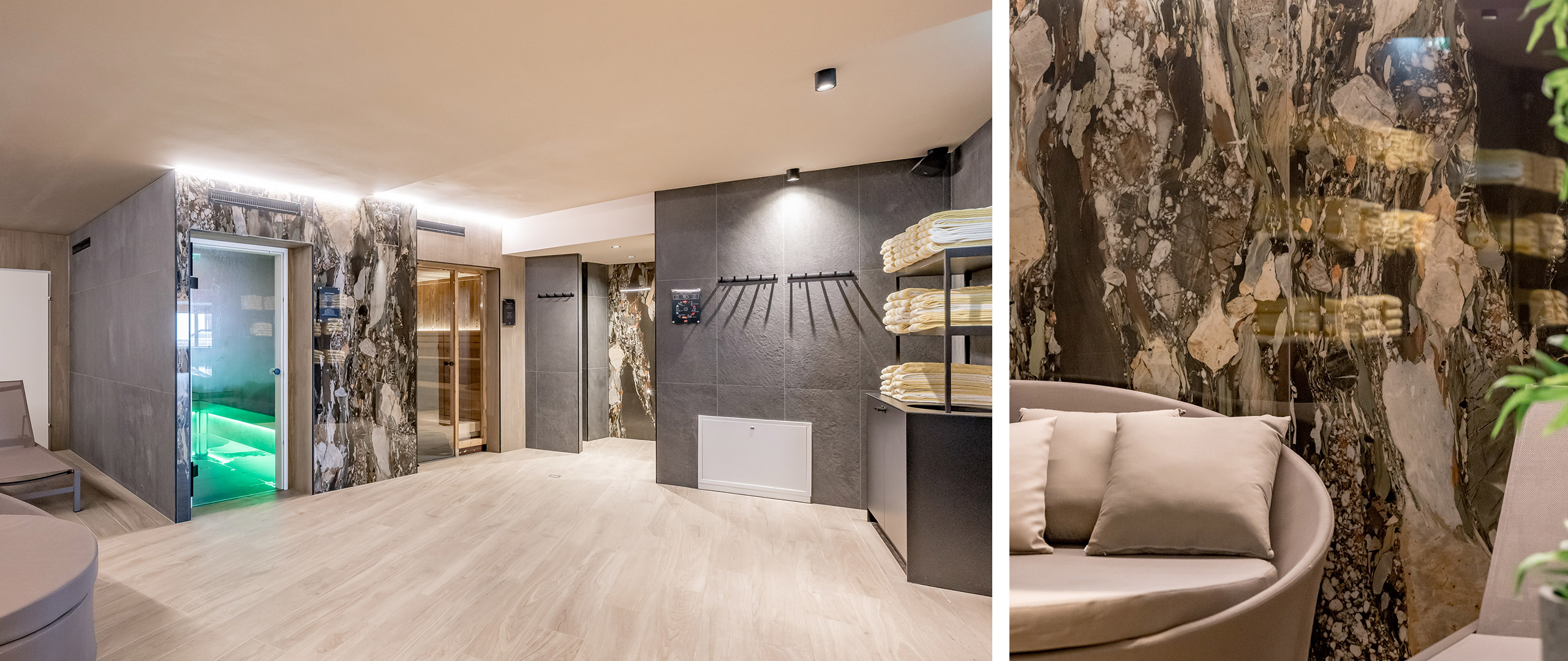 Wellnessbereich im Hotel "The Moss" in Obergurgl im Ötztal
